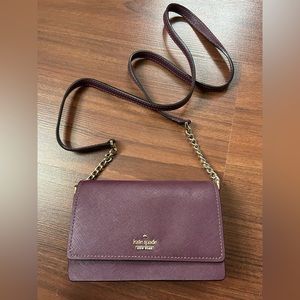Kate Spade mini deep purple crossbody bag